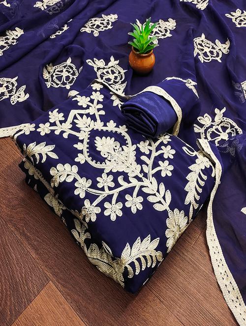 women embroidered unstitched suit set - 21494615 - Standard Image - 0