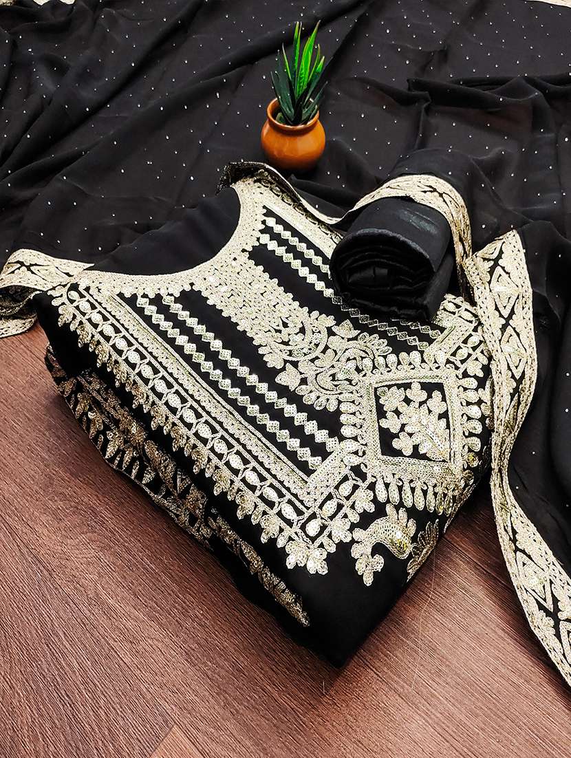 women embroidered unstitched suit set