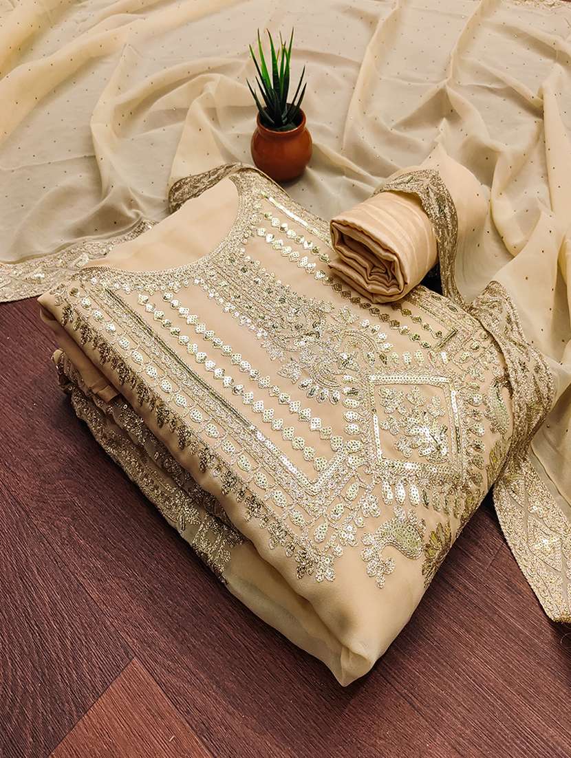 women embroidered unstitched suit set