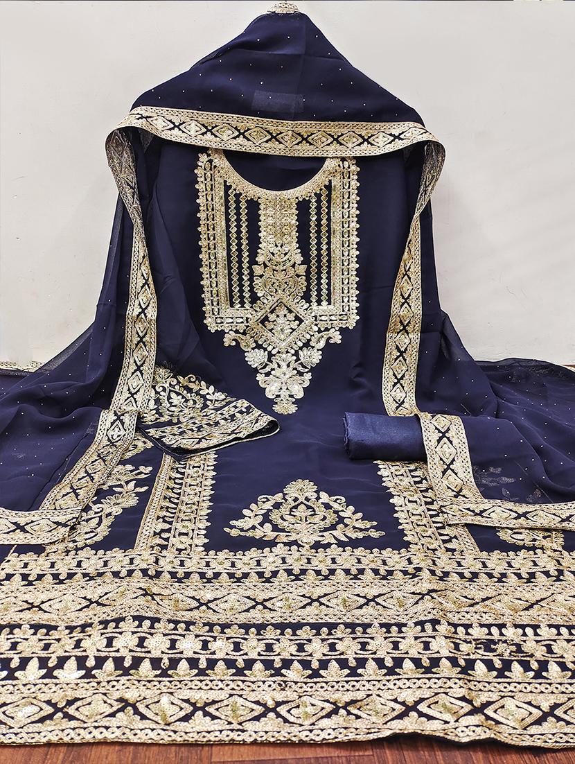 women embroidered unstitched suit set - 21494623 - Standard Image - 2