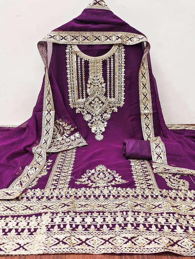 women embroidered unstitched suit set - 21494625 -  Standard Image - 2