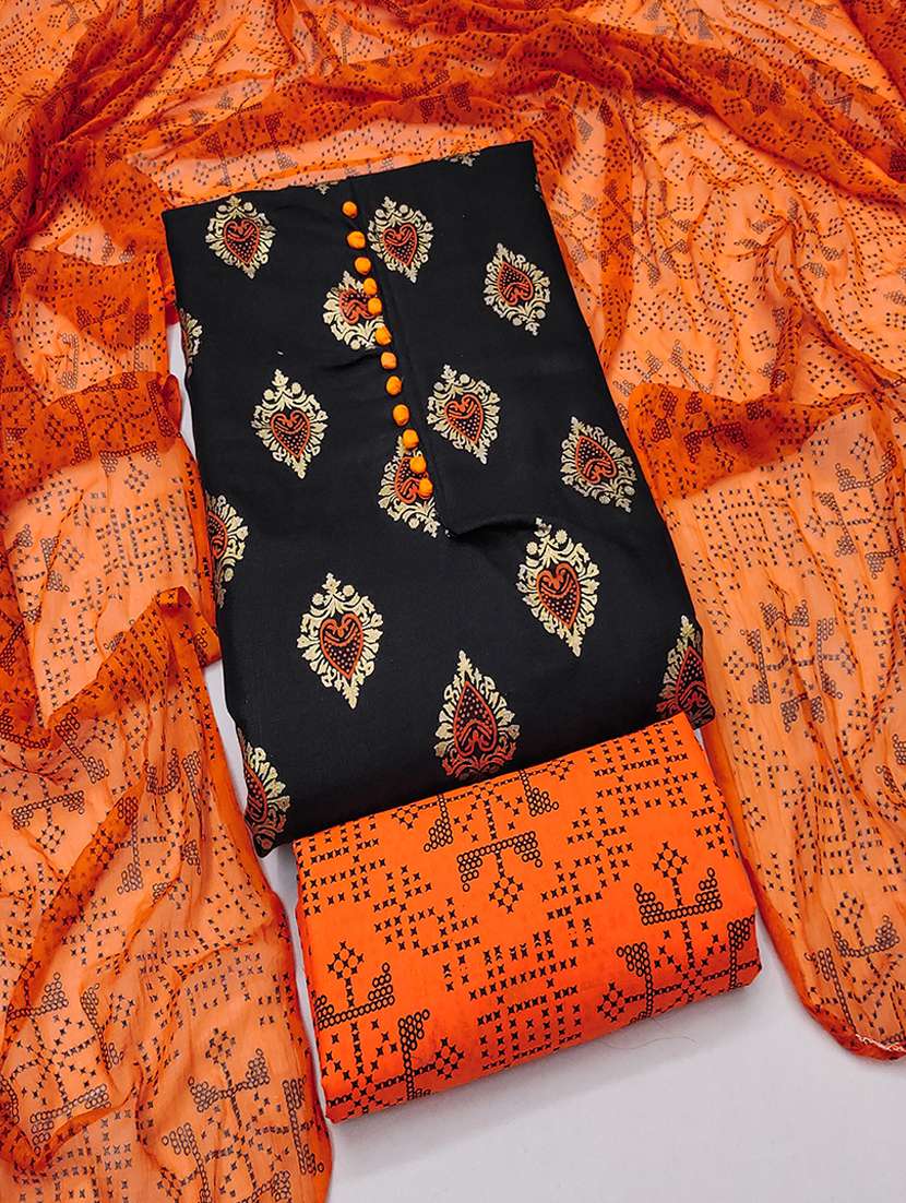 women printed unstitched suit set