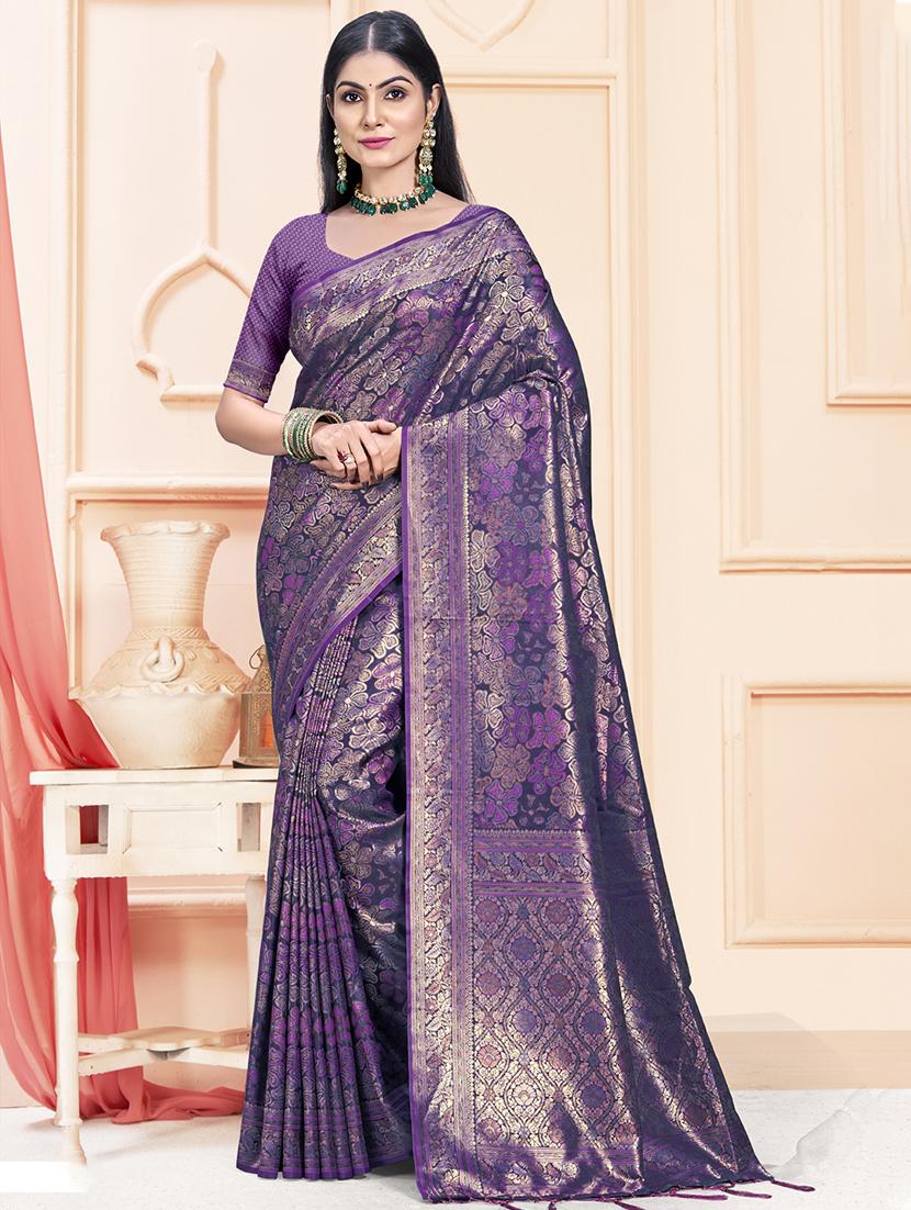 women self design banarasi saree with blouse - 21494714 -  Zoom Image - 0