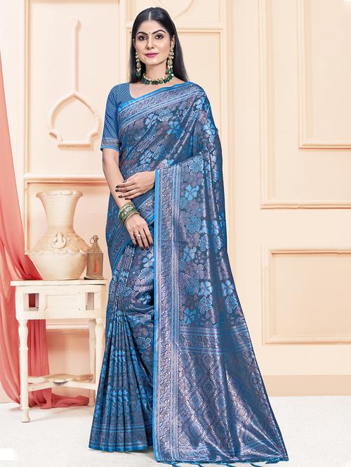 women self design banarasi saree with blouse - 21494716 - Standard Image - 0