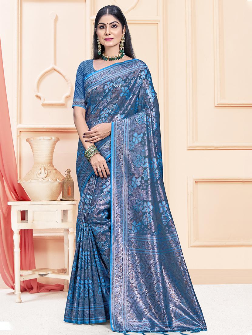 women self design banarasi saree with blouse - 21494716 - Zoom Image - 0