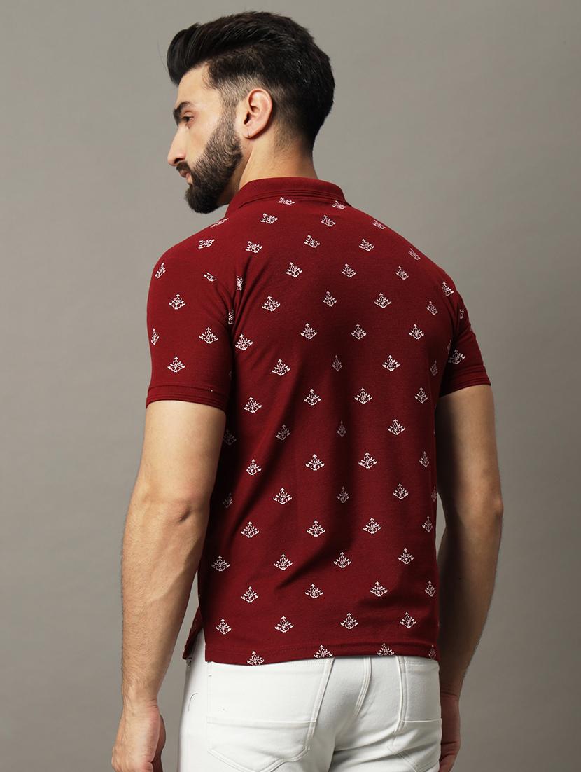 men printed polo t-shirt - 21494799 - Standard Image - 2