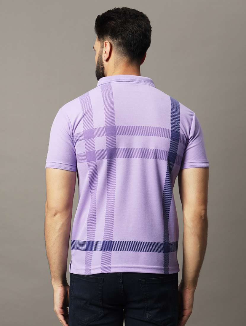 men checkered polo t-shirt - 21494823 - Standard Image - 2