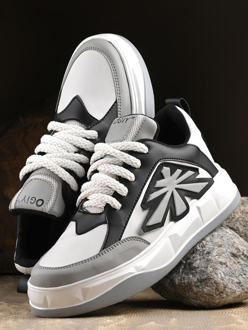 men color block lace up sneakers - 21494851 -  Standard Image - 0