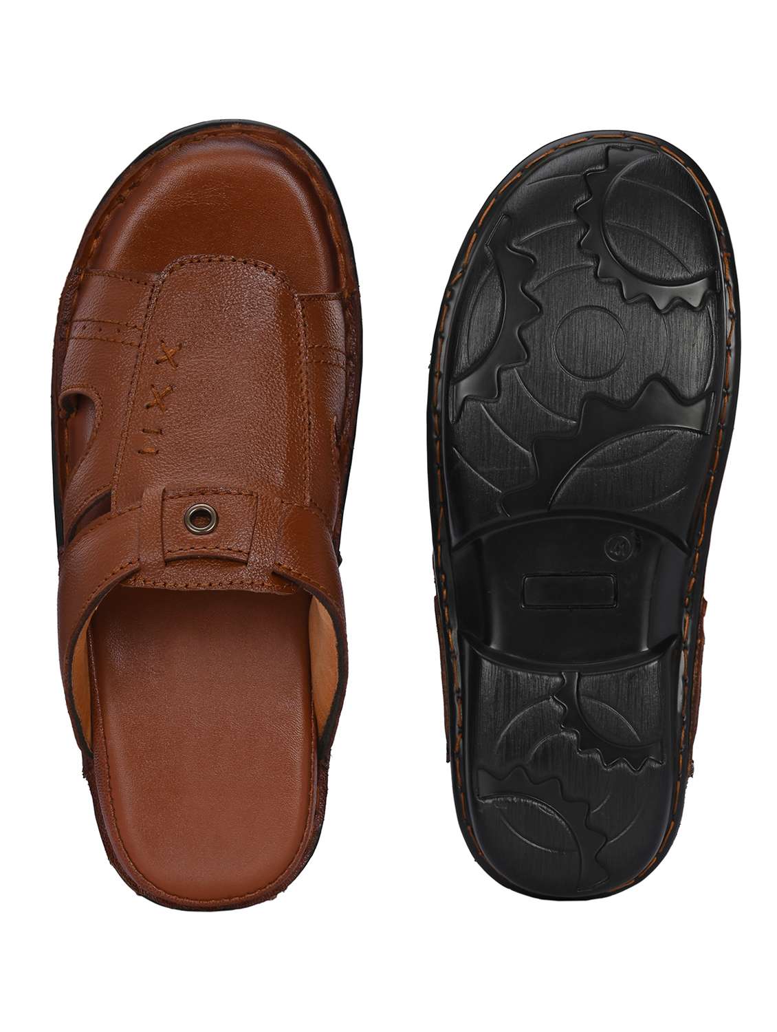 men tan slip on sandal - 21494929 -  Standard Image - 2