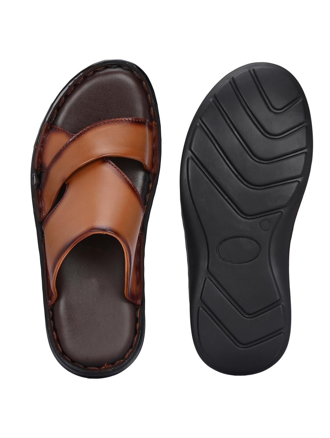 men tan slip on sandal - 21494944 - Standard Image - 2