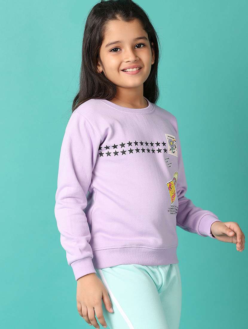 kids front print long sleeves sweatshirt - 21495208 -  Standard Image - 2