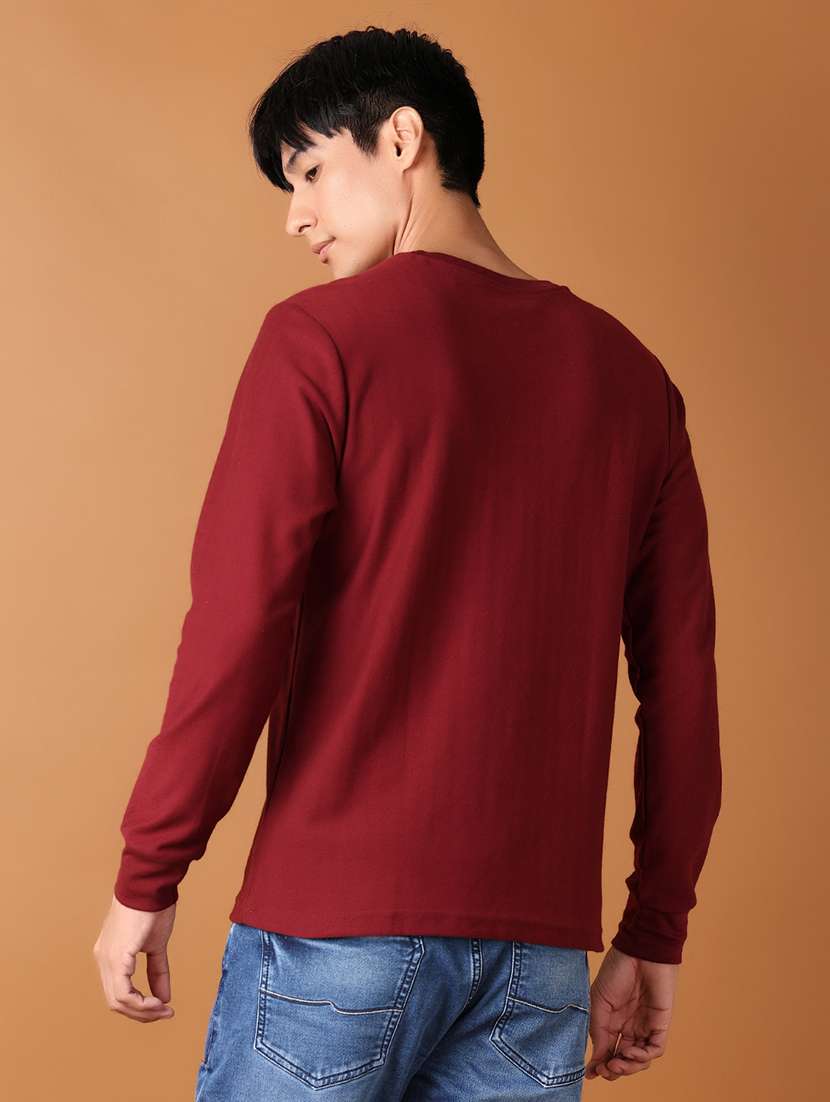 men round neck chest printed t-shirt - 21495211 -  Standard Image - 2