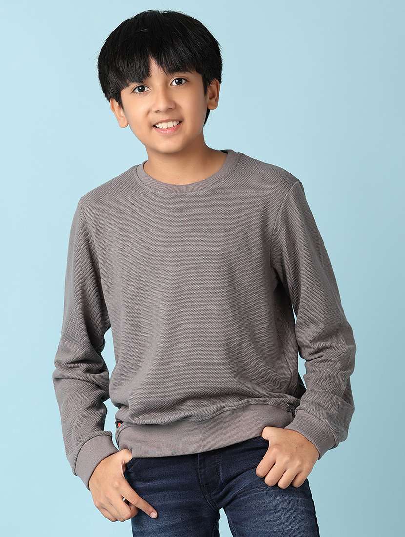 boys long sleeves plain t-shirt