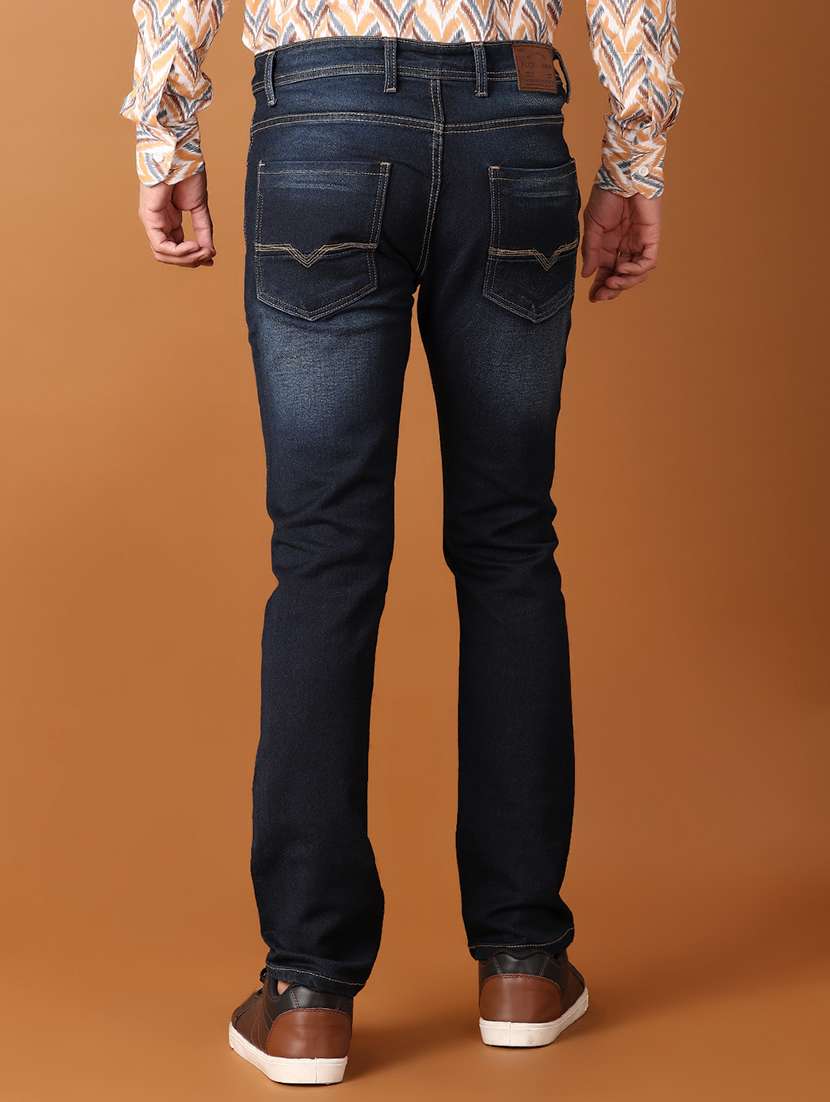 men blue plain jean - 21495218 -  Standard Image - 2