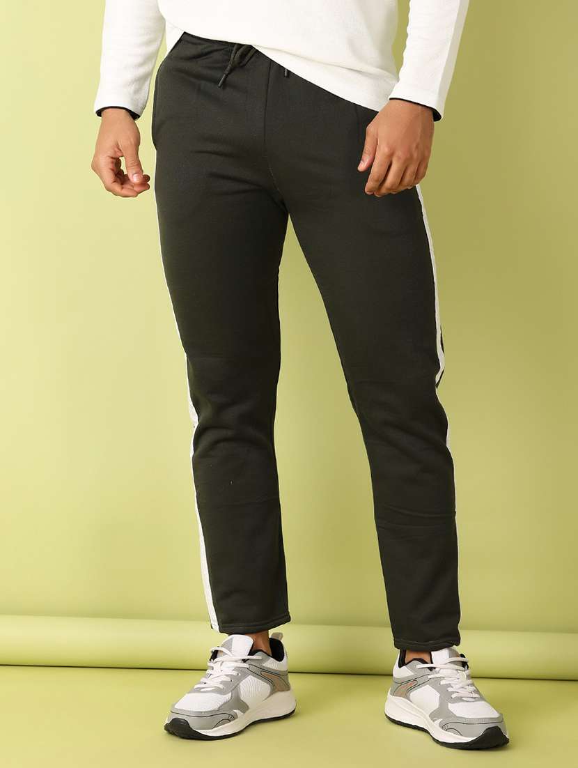 men side taped mid rise ankle length tack pant