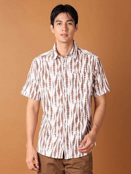 men collared tie & dye casual shirt - 21495271 - Standard Image - 0