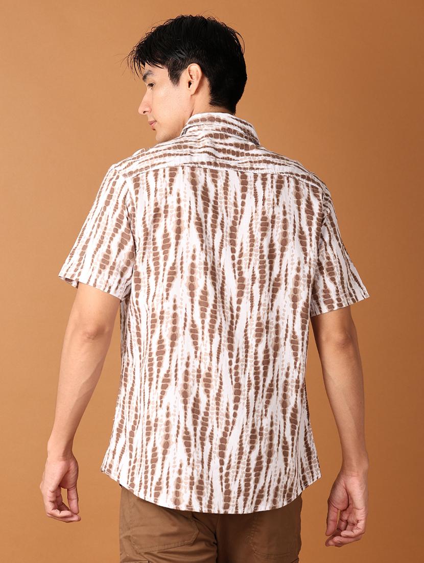 men collared tie & dye casual shirt - 21495271 - Standard Image - 2