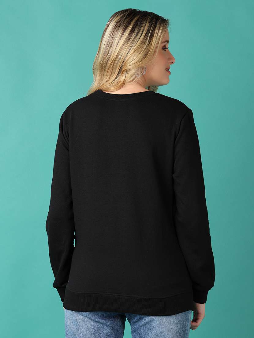 women front print long sleeves sweatshirt - 21495277 -  Standard Image - 2