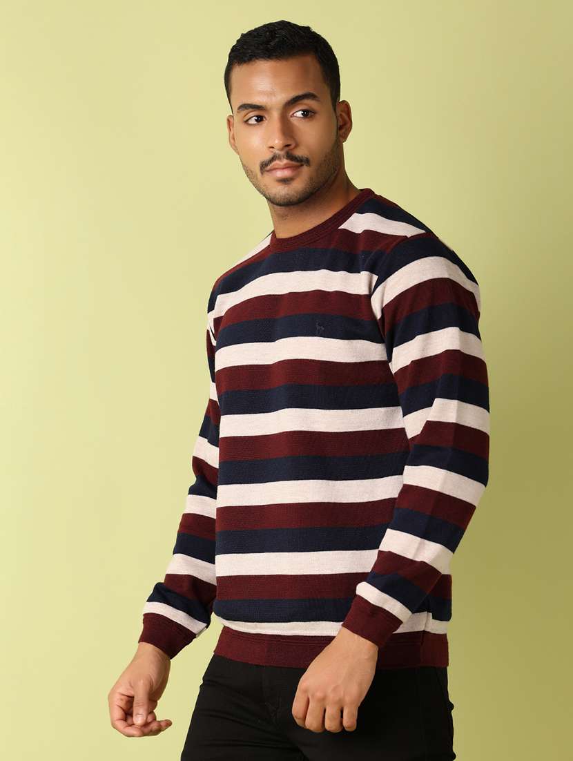 men long sleeved striped sweatshirt - 21495299 -  Standard Image - 2