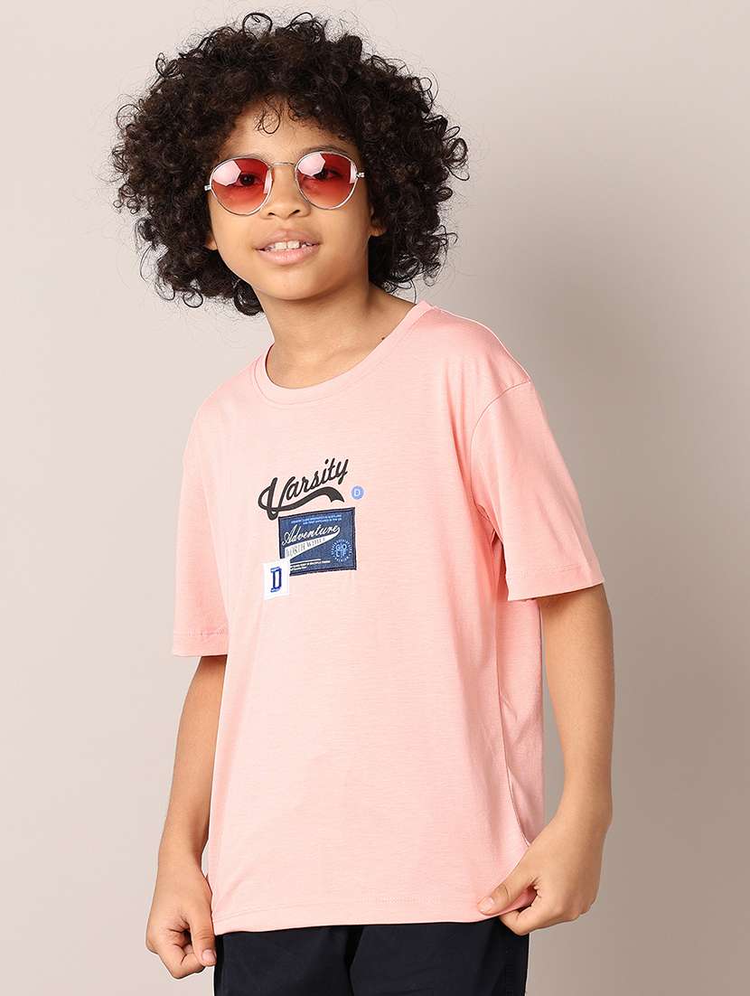 boys printed round neck t-shirt - 21495348 - Standard Image - 2