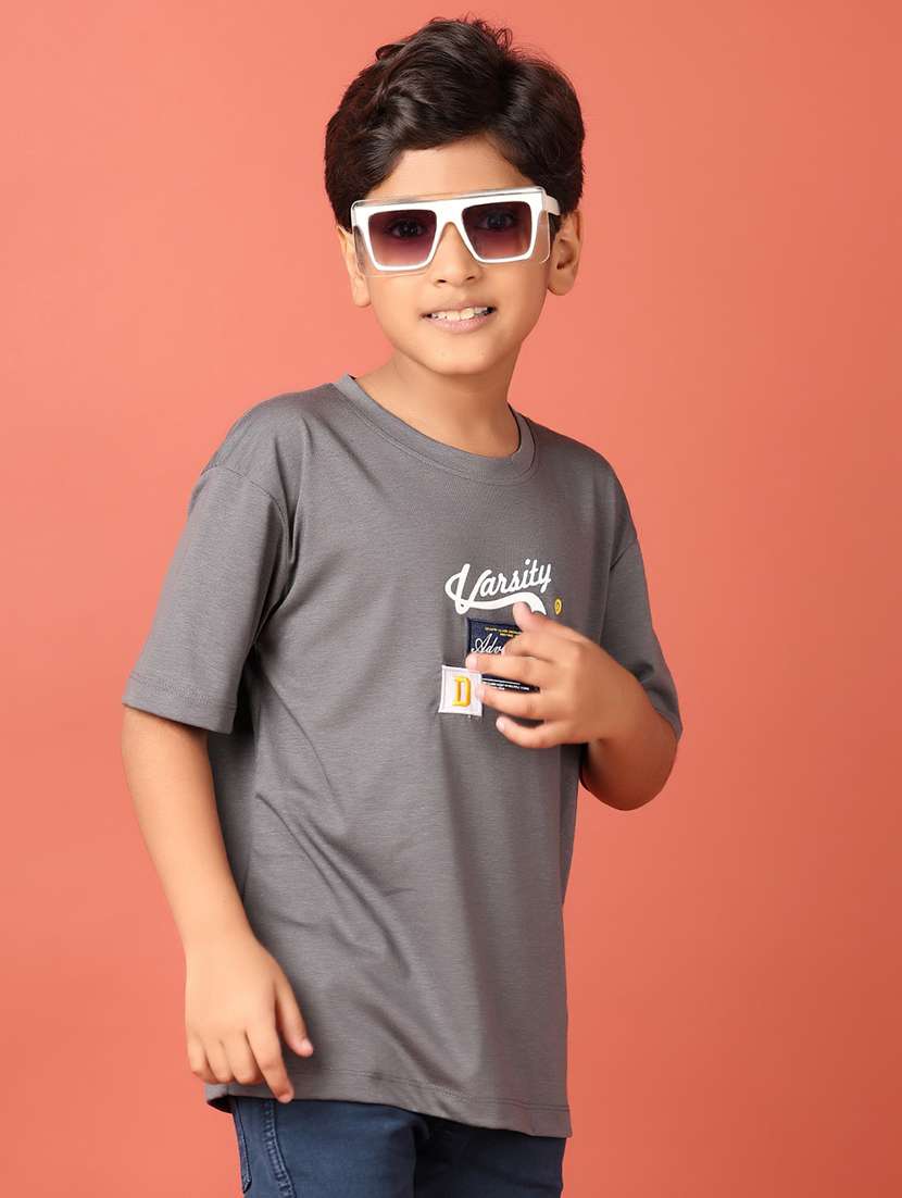 boys printed round neck t-shirt - 21495358 - Standard Image - 2