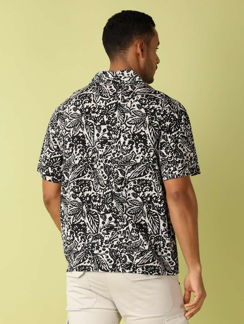 men collared printed casual shirt - 21495457 -  Standard Image - 2