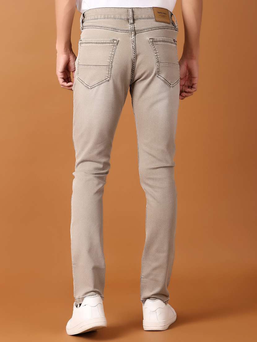 men solid slim fit jeans - 21495469 -  Standard Image - 2