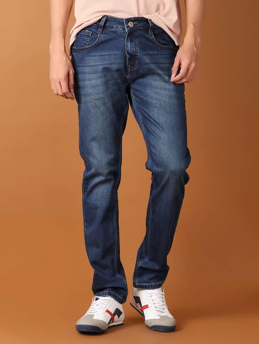 men solid slim fit jeans