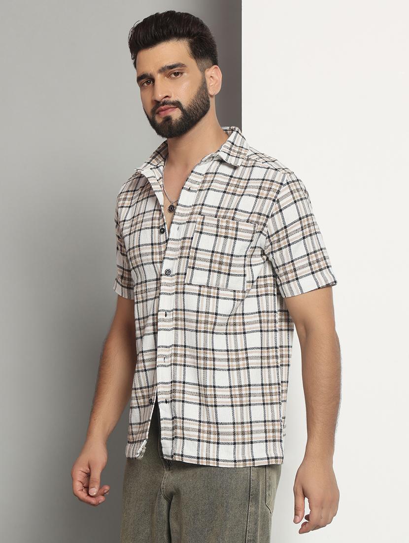 men checkered casual shirt - 21495665 - Standard Image - 2