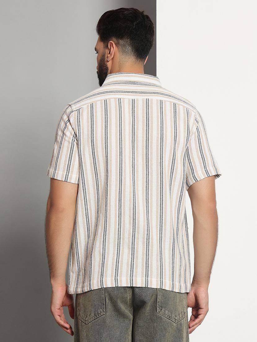 men striped casual shirt - 21495667 - Standard Image - 2