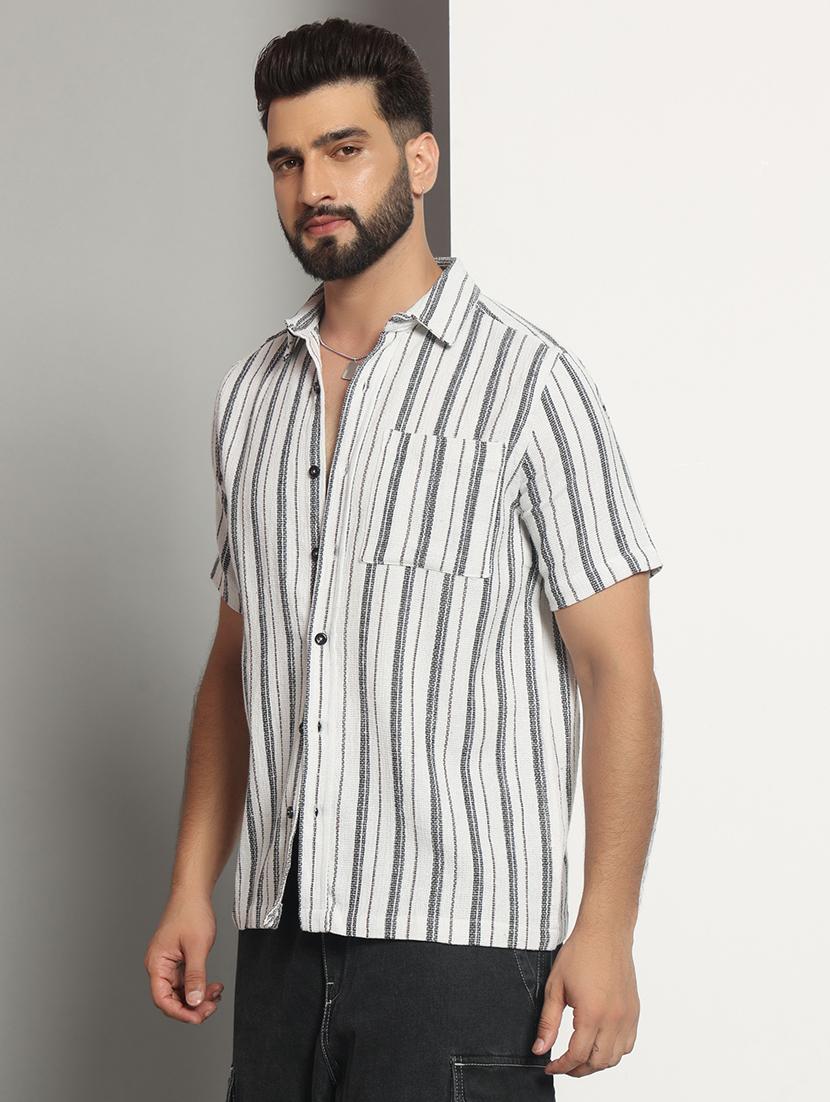 men striped casual shirt - 21495668 - Standard Image - 2