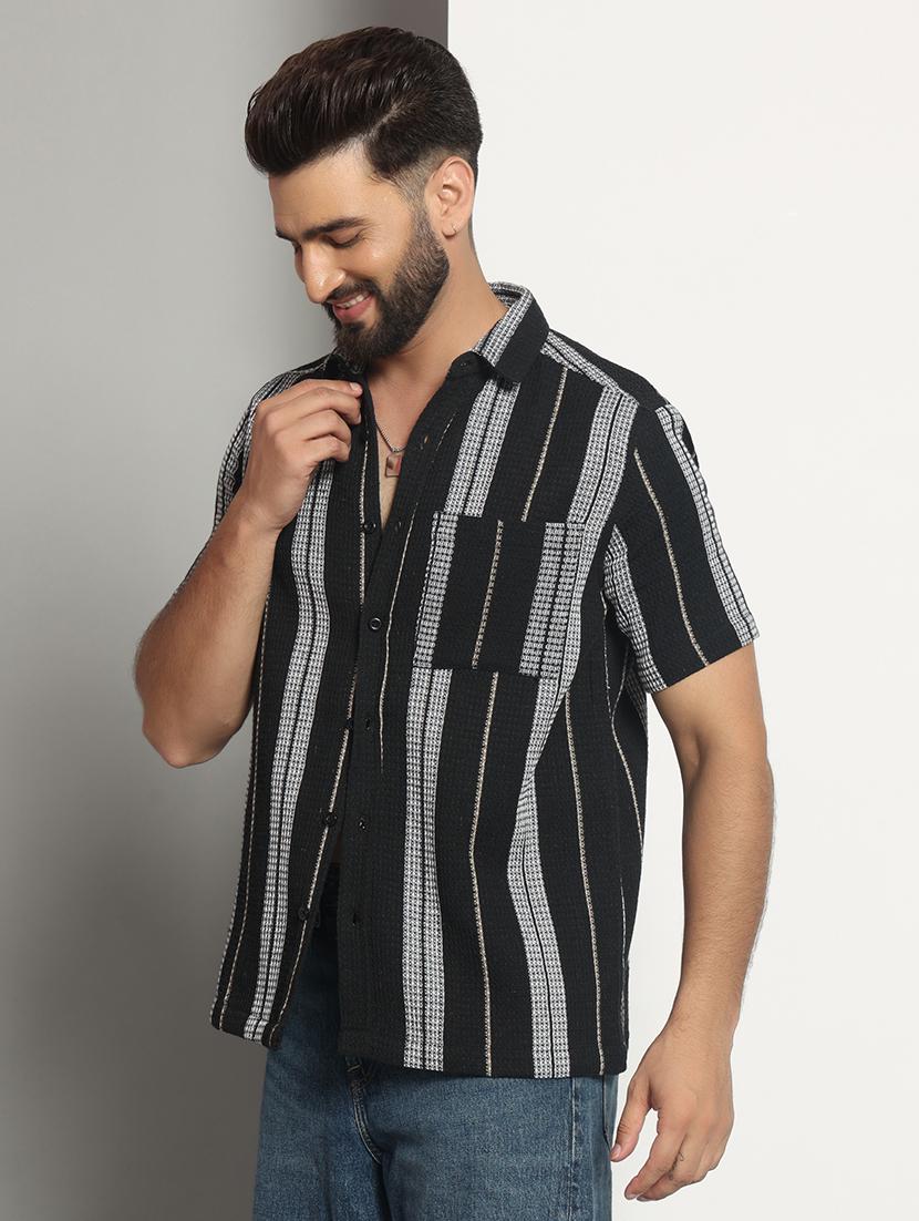 men striped casual shirt - 21495670 - Standard Image - 2