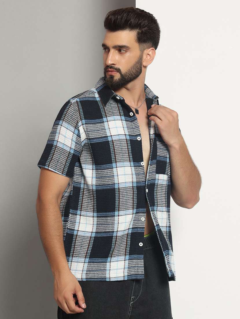 men checkered casual shirt - 21495674 - Standard Image - 2