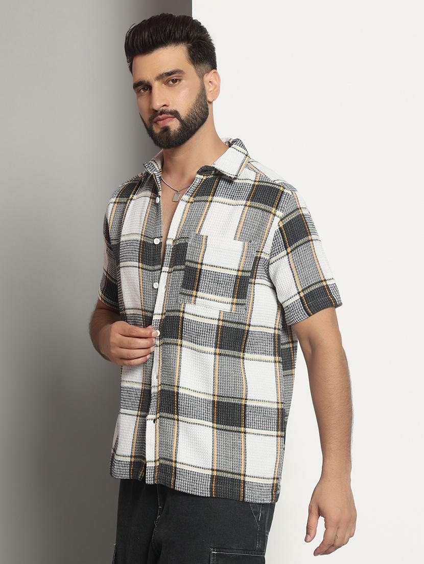men checkered casual shirt - 21495675 - Standard Image - 2