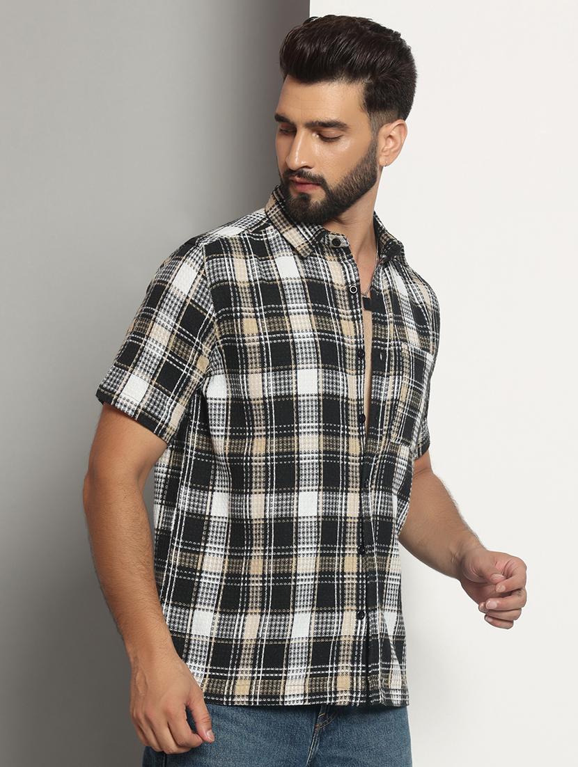 men checkered casual shirt - 21495676 - Standard Image - 2