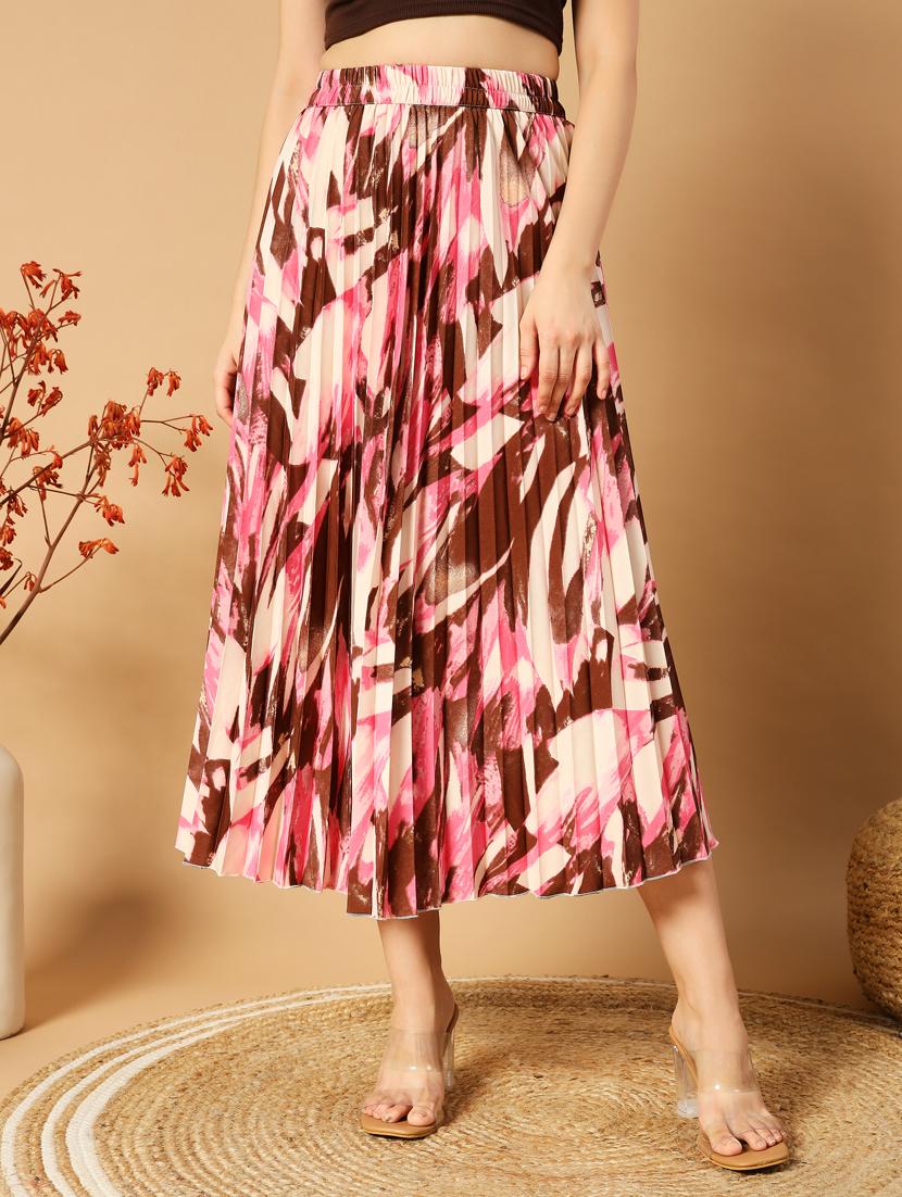 women printed high rise a-line skirt - 21495788 - Zoom Image - 0