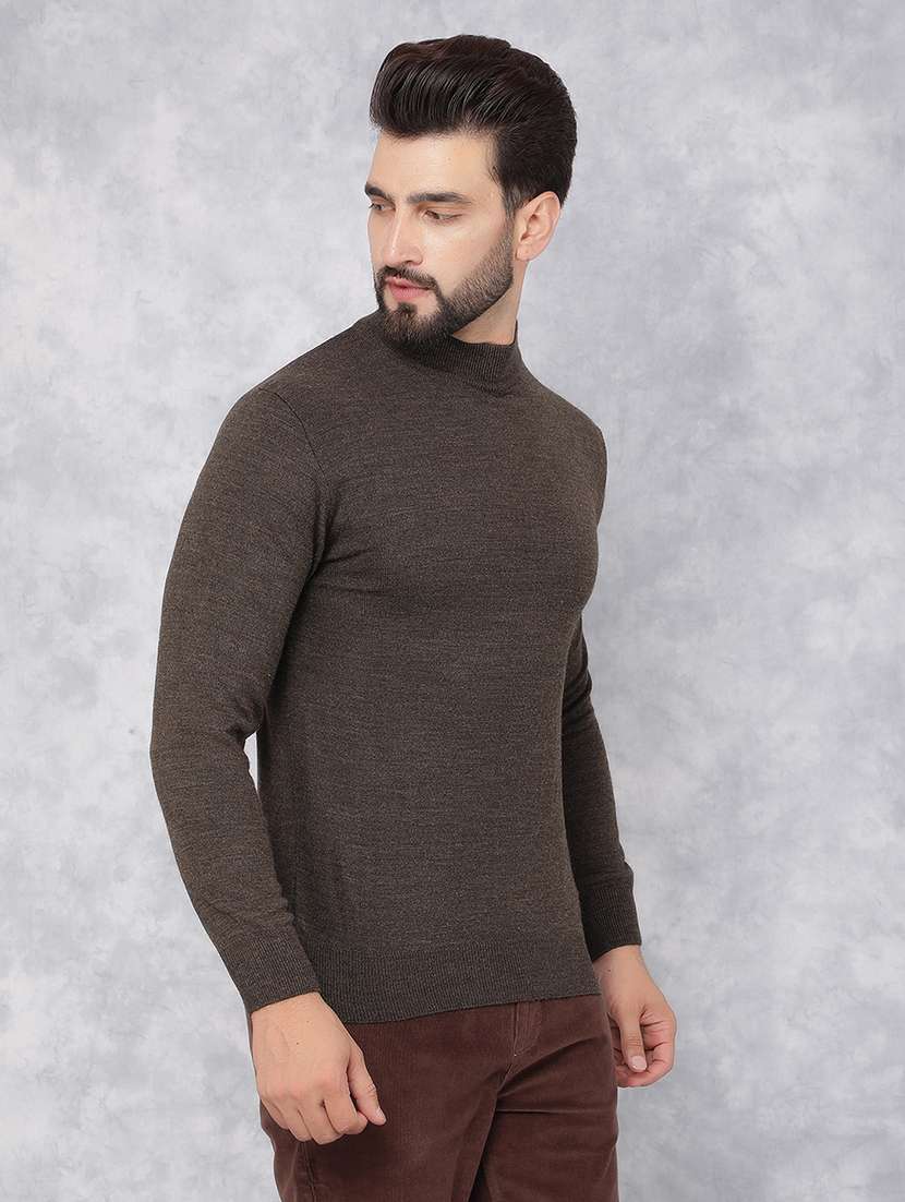 men brown acrylic pullover - 21495820 -  Standard Image - 2