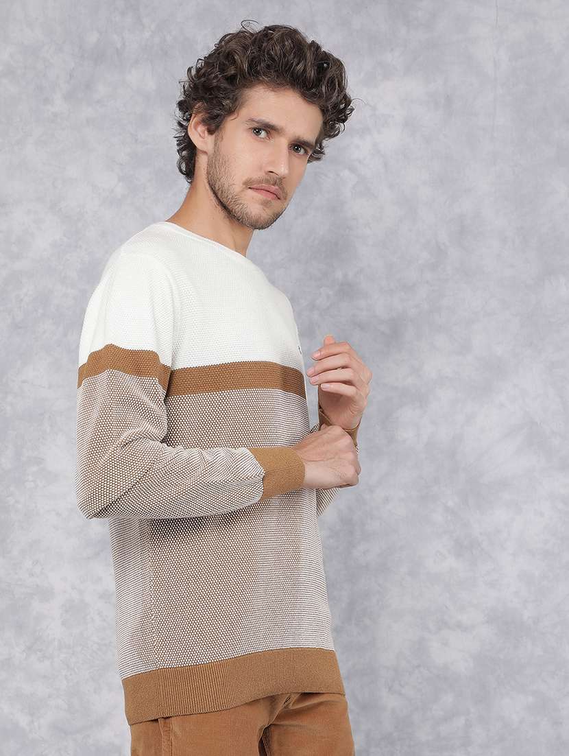 men brown cotton pullover - 21495822 -  Standard Image - 2
