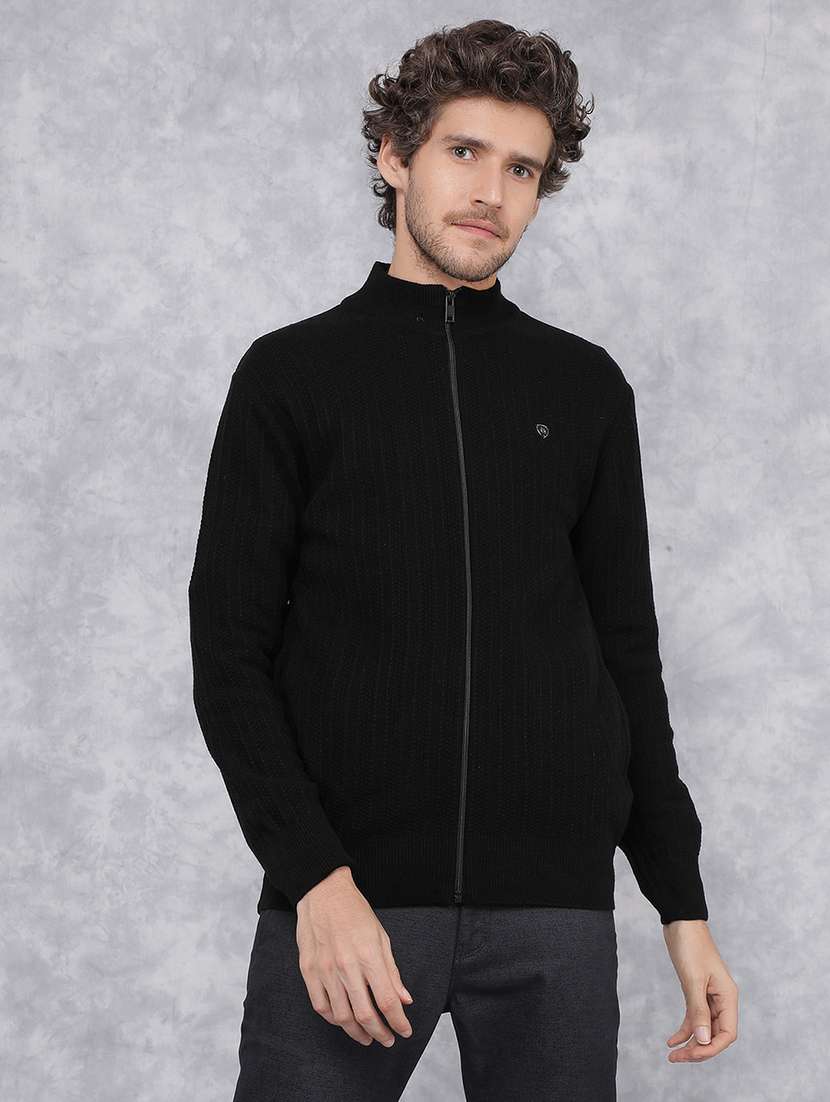 men self design sleeveless regular fit cardigan