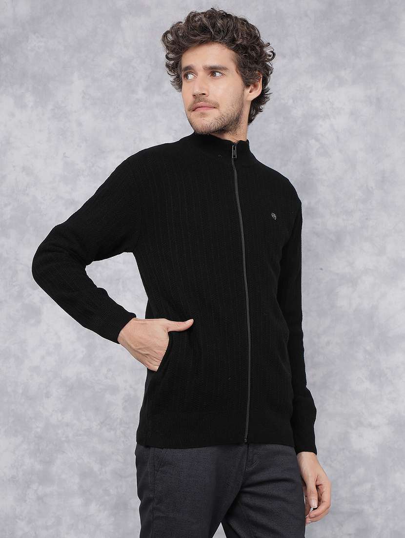 men self design sleeveless regular fit cardigan - 21495823 -  Standard Image - 2