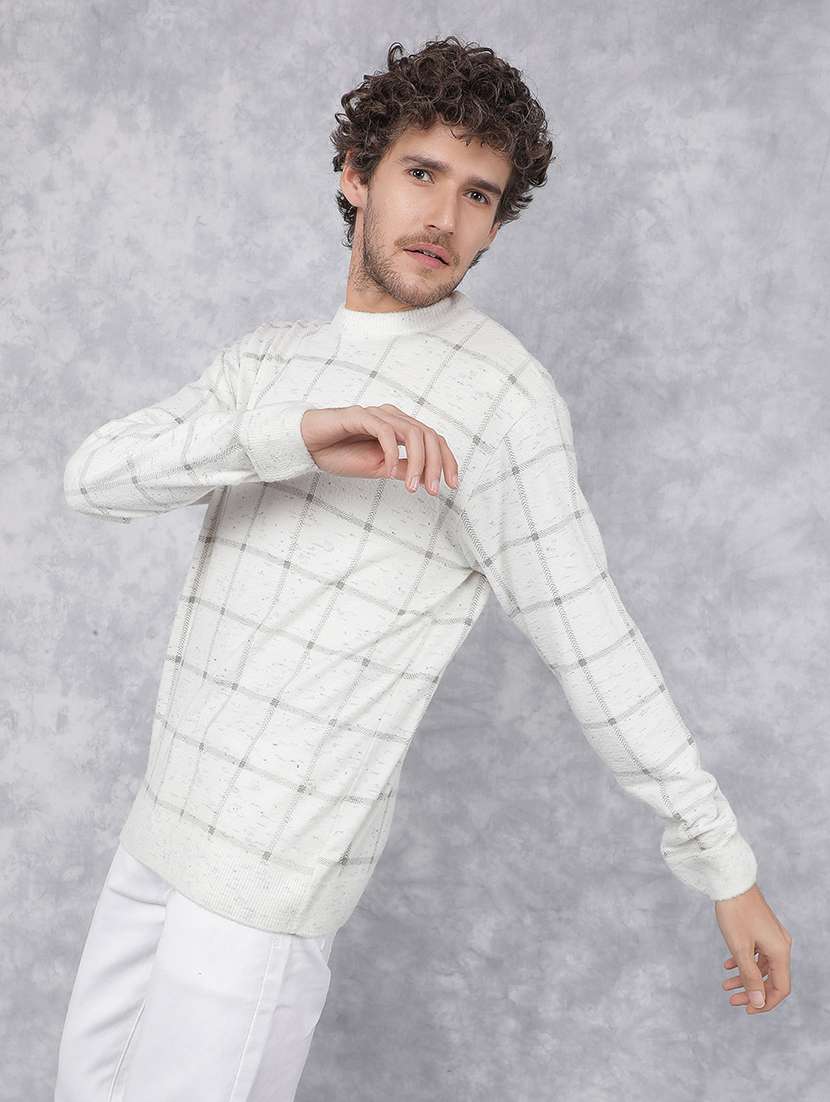 men checkered long sleeve pullover - 21495834 -  Standard Image - 2