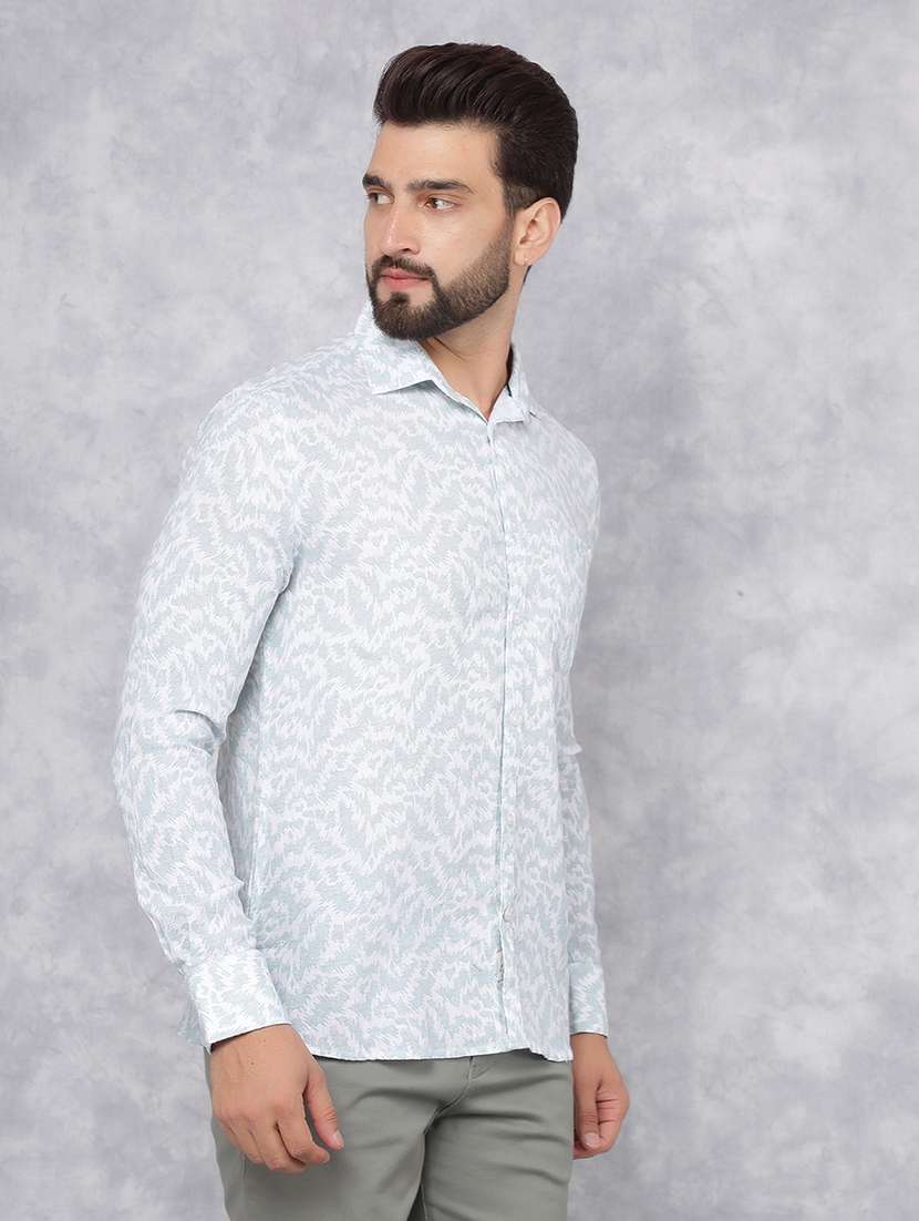 men printed long sleeve casual shirt - 21495877 -  Standard Image - 2