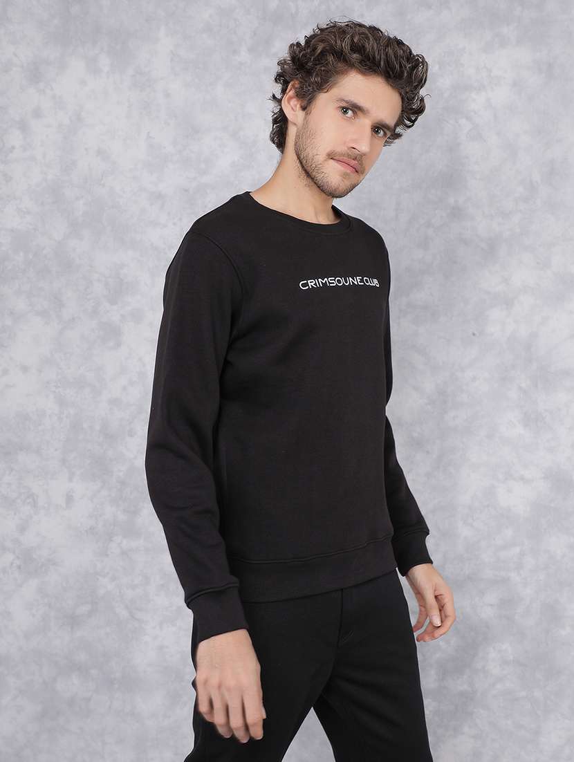 men chest print round neck sweatshirt - 21495952 -  Standard Image - 2