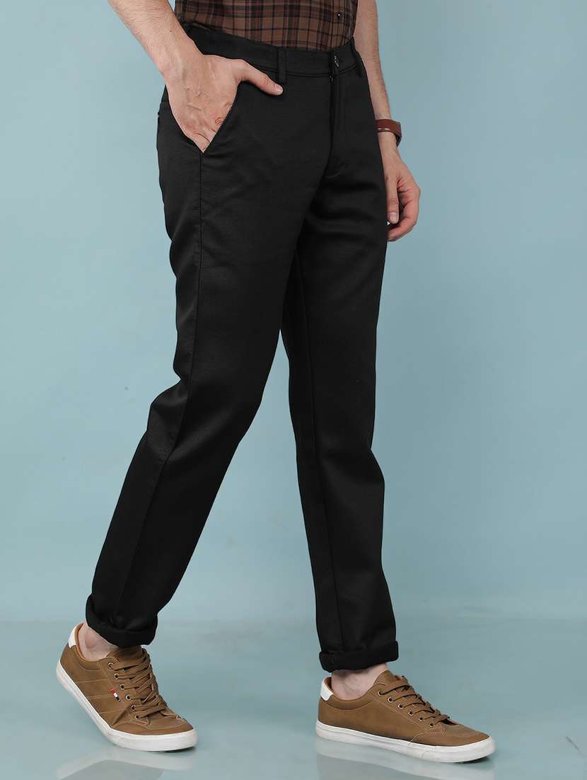 men mid rise solid chino trouser - 21495984 -  Standard Image - 2