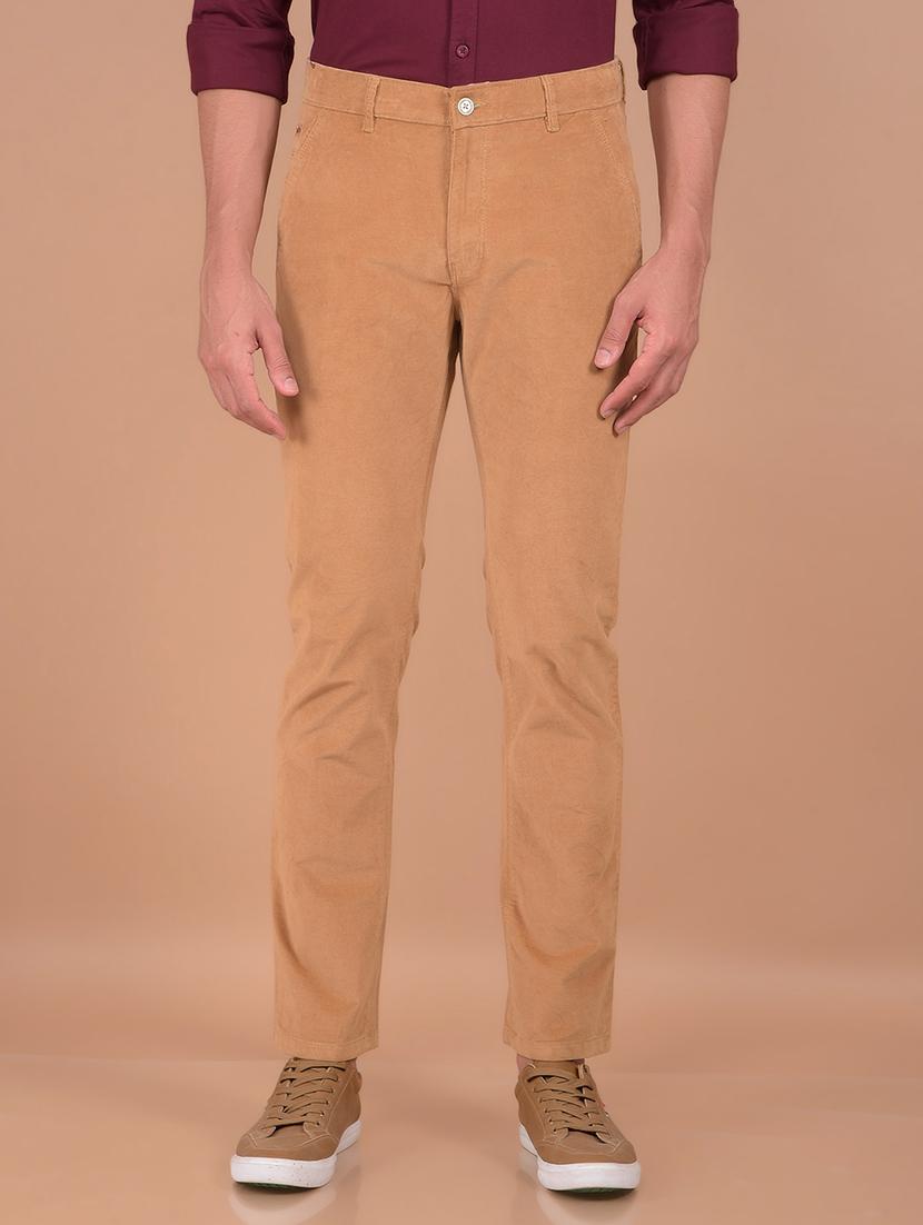 men mid rise solid corduroy trouser - 21495996 - Zoom Image - 0