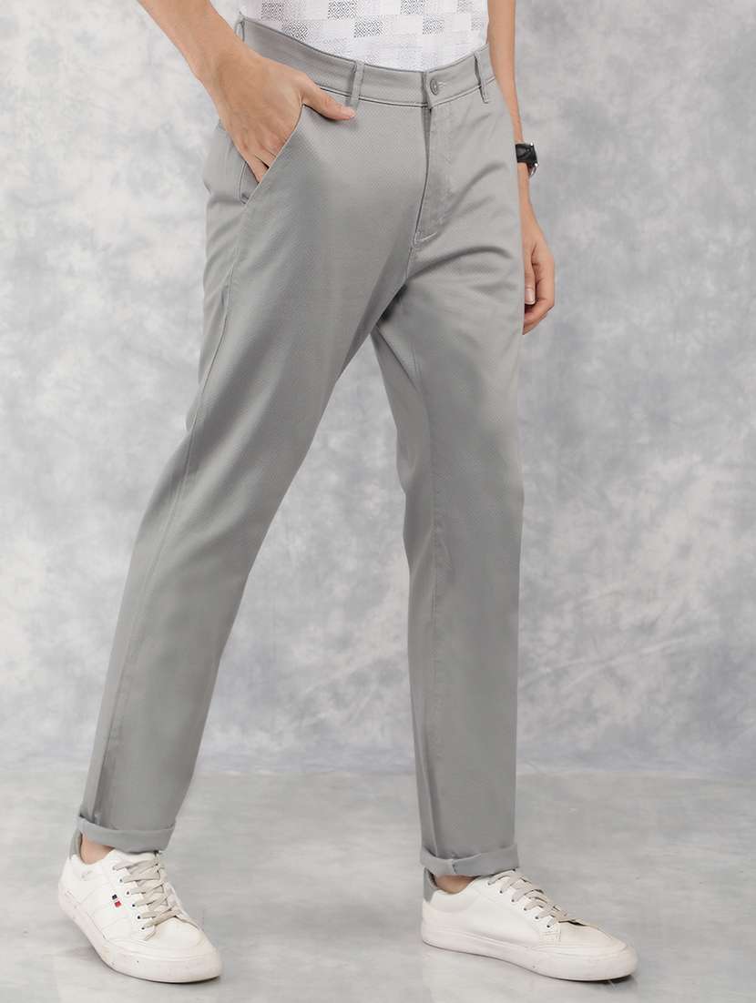 men mid rise solid chino trouser - 21496019 - Standard Image - 2
