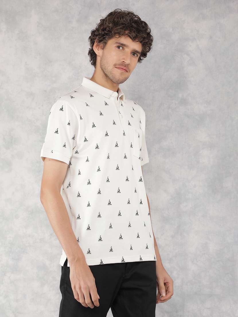 men polo neck printed t-shirt - 21496045 -  Standard Image - 2