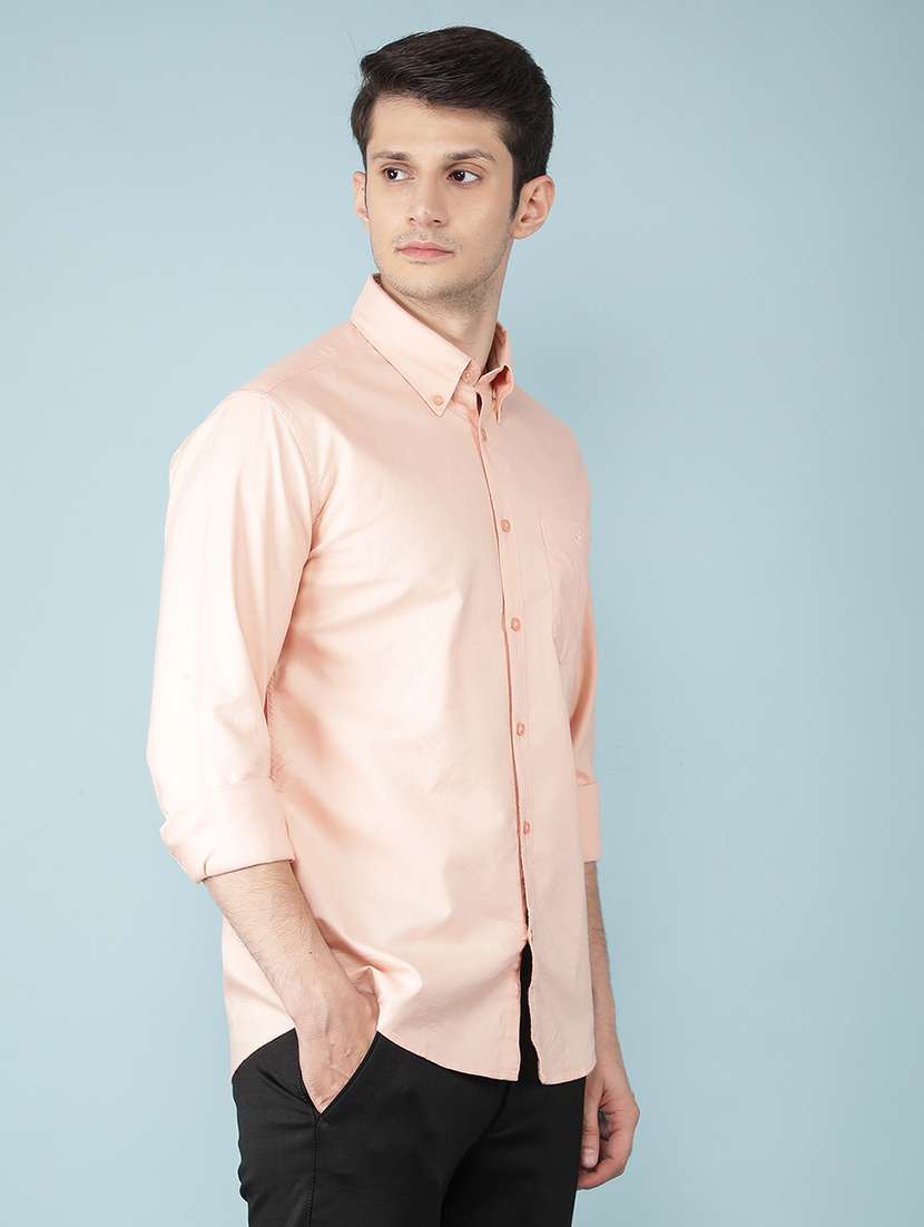 Men Long Sleeve Solid Casual Shirt - 21496075 -  Standard Image - 2