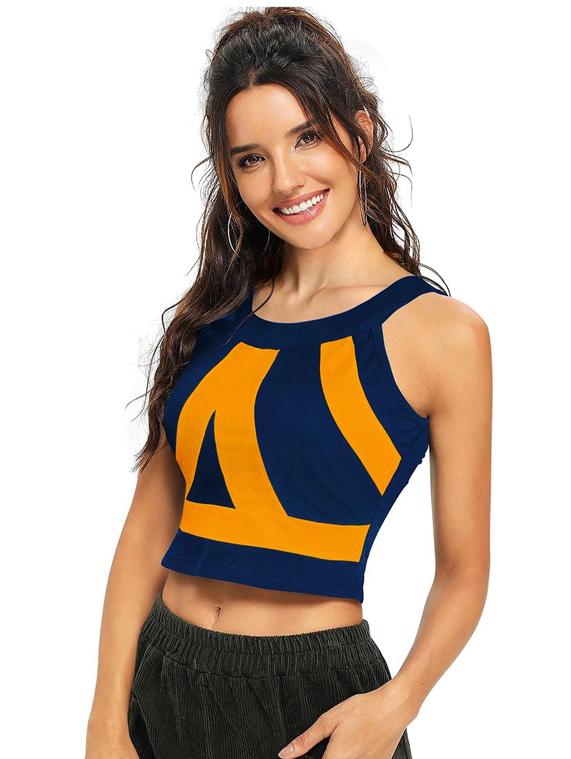 women round neck color block regular top - 21496173 - Standard Image - 2