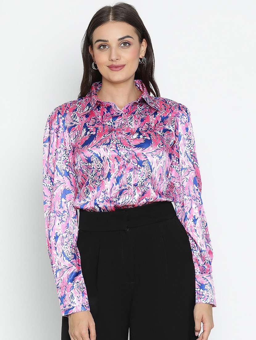 women multicolored printed shirt 